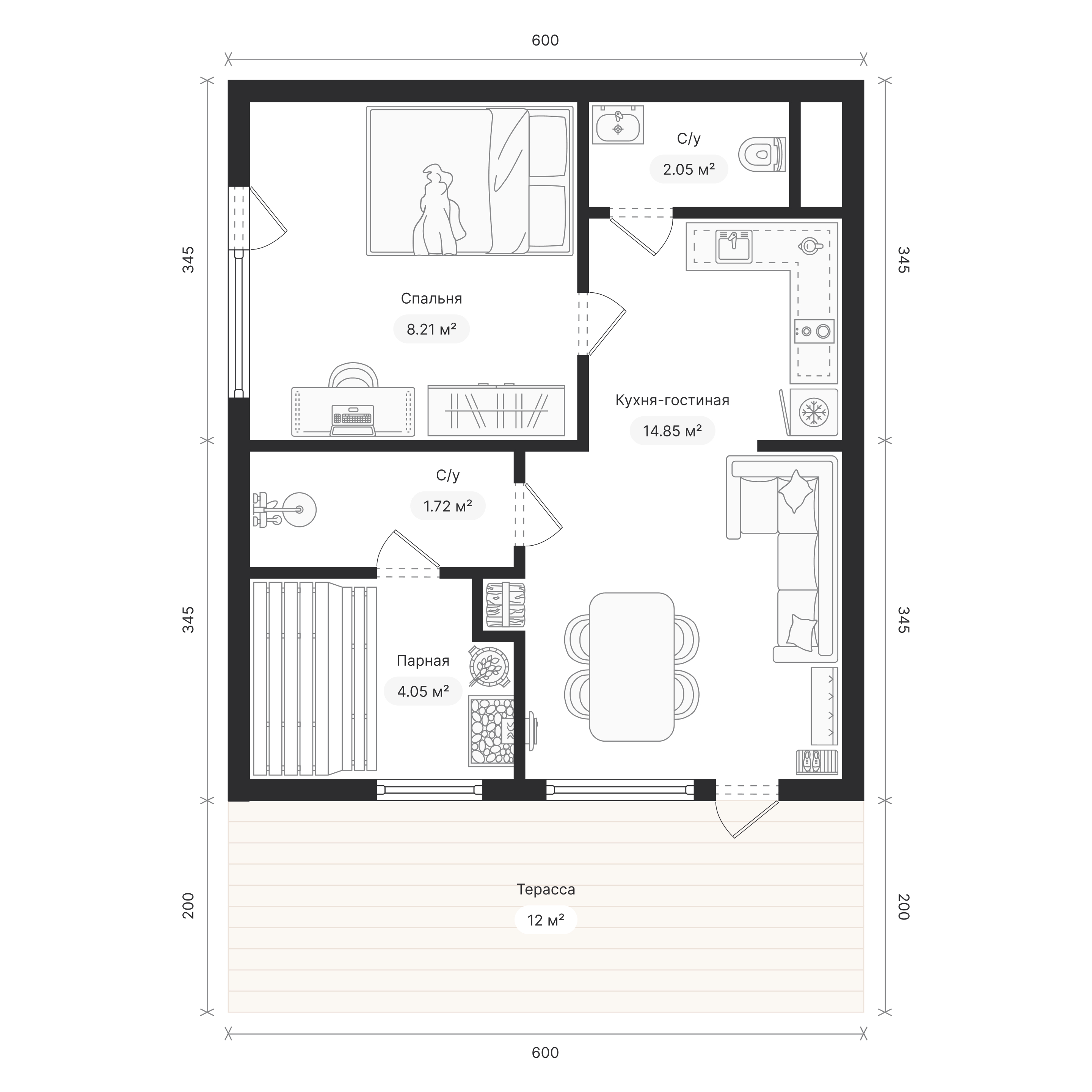 Click Banya + (Клик Баня +) - модульные дома Click Haus Click Banya + (Клик Баня +) - фото